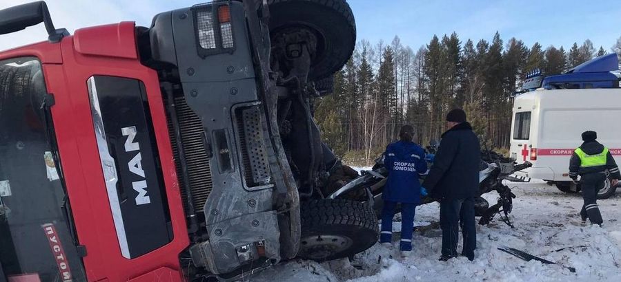 В Нижнеудинском районе произошло ДТП с участием большегруза MAN